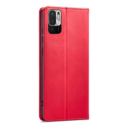 For Xiaomi Redmi Note 10 5G Magnetic Dual-fold Leather Phone Case(Red) - Xiaomi Cases by buy2fix | Online Shopping UK | buy2fix