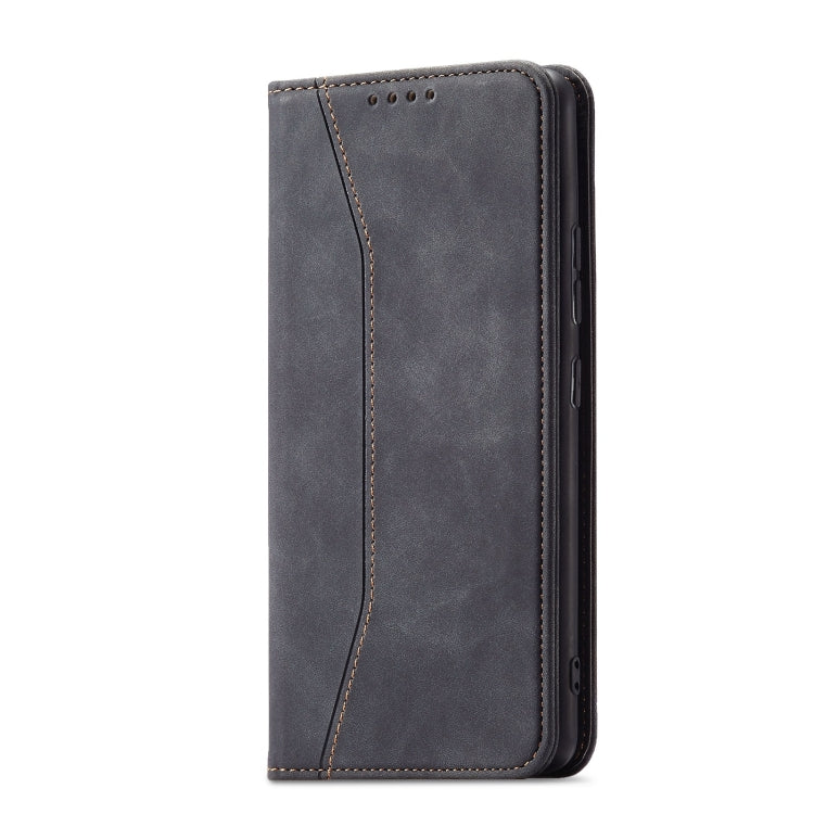 For Xiaomi Redmi Note 11 5G Magnetic Dual-fold Leather Phone Case(Black) - Xiaomi Cases by buy2fix | Online Shopping UK | buy2fix