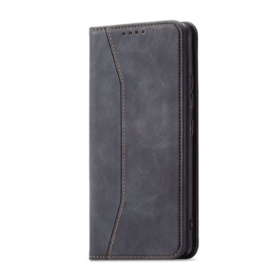 For Xiaomi Redmi Note 11 5G Magnetic Dual-fold Leather Phone Case(Black) - Xiaomi Cases by buy2fix | Online Shopping UK | buy2fix