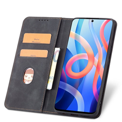 For Xiaomi Redmi Note 11 5G Magnetic Dual-fold Leather Phone Case(Black) - Xiaomi Cases by buy2fix | Online Shopping UK | buy2fix