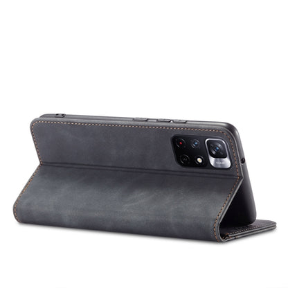 For Xiaomi Redmi Note 11 5G Magnetic Dual-fold Leather Phone Case(Black) - Xiaomi Cases by buy2fix | Online Shopping UK | buy2fix