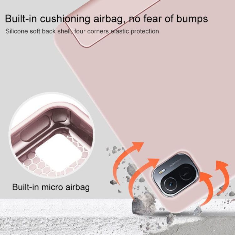 For Xiaomi Pad 5 / Pad 5 Pro Skin Feel Matte Honeycomb Leather Tablet Case with Tri-fold Bracket(Black) by buy2fix