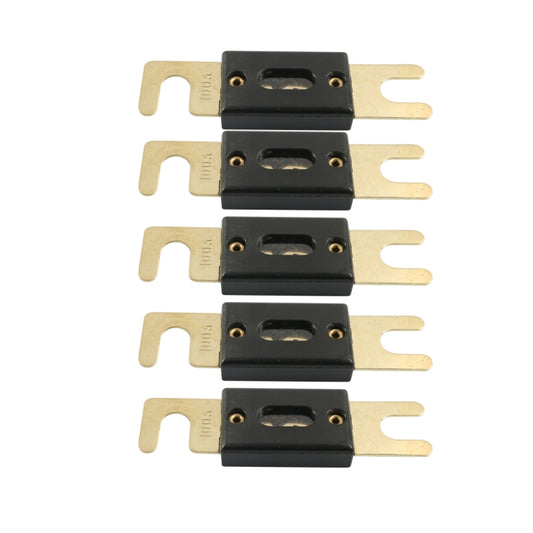 A6801 5 PCS 100A Gold-plated Large Forkbolt Car ANL Fuse - Fuse by buy2fix | Online Shopping UK | buy2fix