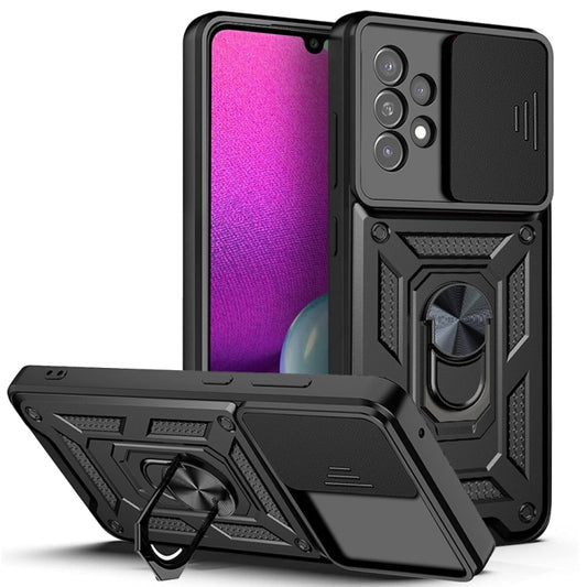 For Samsung Galaxy A33 5G Sliding Camera Design TPU + PC Phone Case(Black) by buy2fix