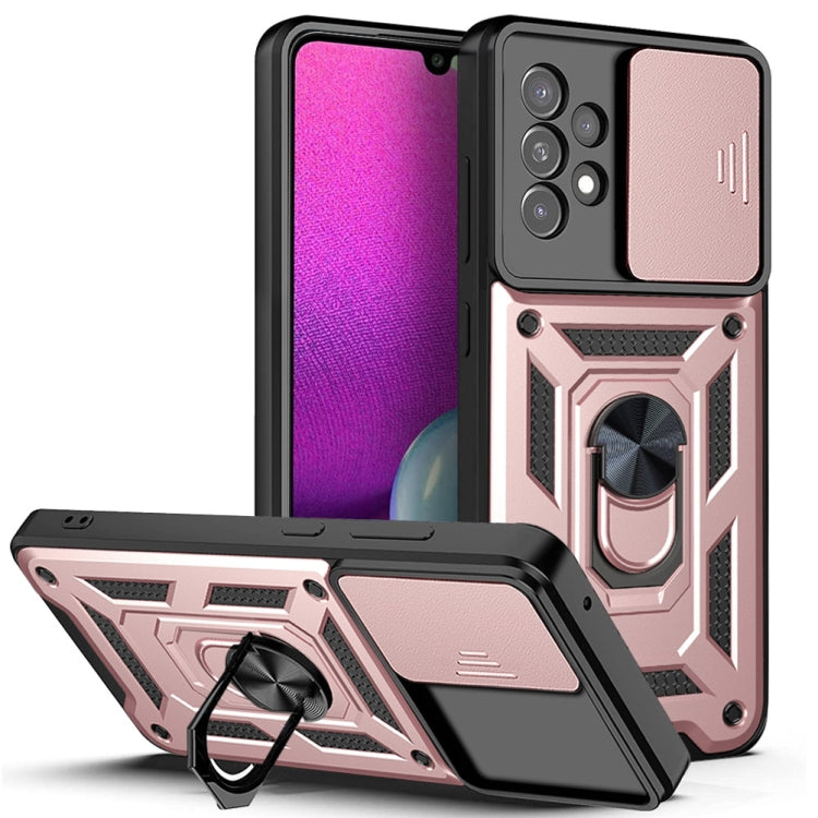 For Samsung Galaxy A33 5G Sliding Camera Design TPU + PC Phone Case(Rose Gold) by buy2fix