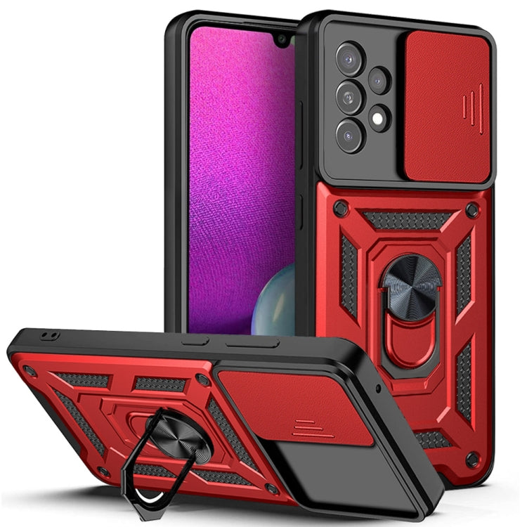 For Samsung Galaxy A33 5G Sliding Camera Design TPU + PC Phone Case(Red) by buy2fix