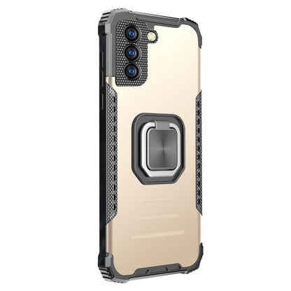 For Samsung Galaxy S21 FE 5G Lanyard Aluminum TPU Case(Gold) by buy2fix