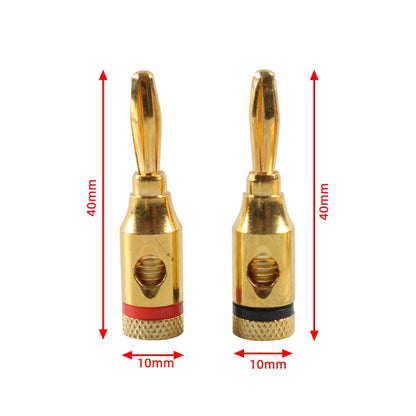 A6520 12 in 1 Car Gold-plated Red and Black 4mm Banana Head Audio Plug - Terminal connectors by buy2fix | Online Shopping UK | buy2fix