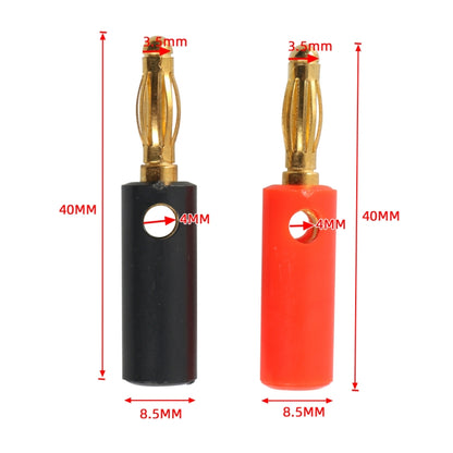 A6546 20 in 1 Car Red and Black Cover Gold-plated 4mm Banana Head Audio Plug - Terminal connectors by buy2fix | Online Shopping UK | buy2fix