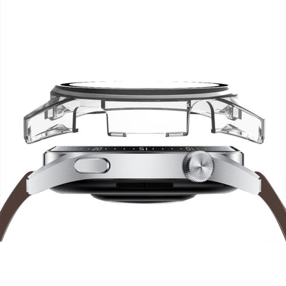 For Huawei Watch GT 3 42mm PC + Tempered Glass Watch Protective Case(Creamy-white) by buy2fix