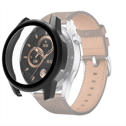 For Huawei Watch GT 3 46mm PC + Tempered Glass Watch Protective Case(Black) by buy2fix