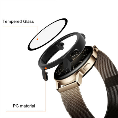 For Huawei Watch GT 3 46mm PC + Tempered Glass Watch Protective Case(Black) by buy2fix