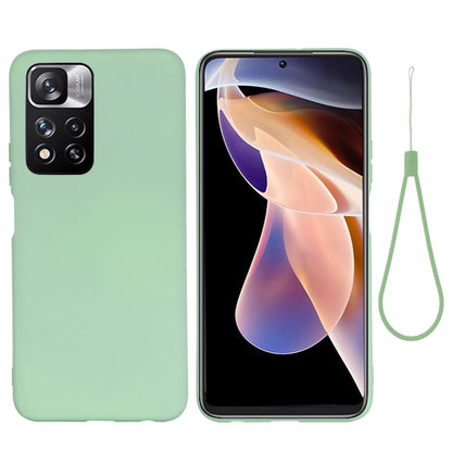For Xiaomi Redmi Note 11 Pro China / Note 11 Pro+ Liquid Silicone Phone Case(Green) by buy2fix