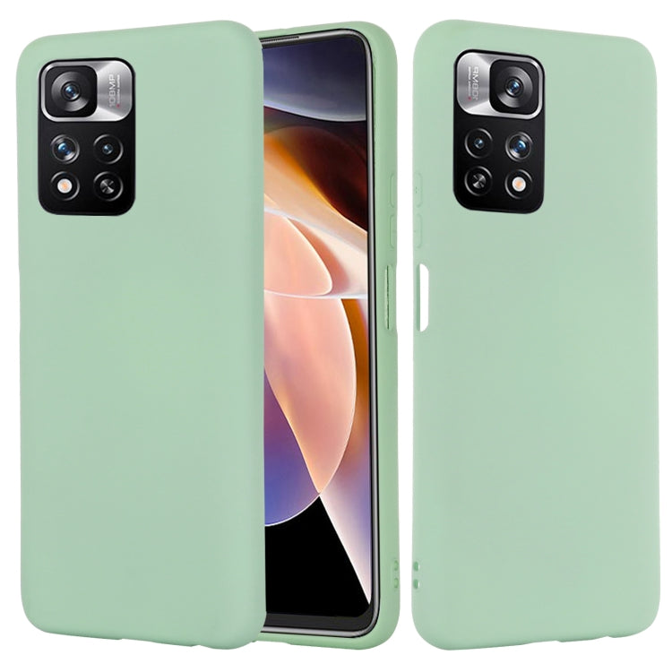 For Xiaomi Redmi Note 11 Pro China / Note 11 Pro+ Liquid Silicone Phone Case(Green) by buy2fix