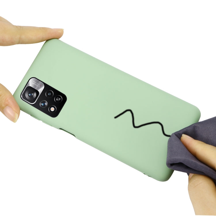 For Xiaomi Redmi Note 11 Pro China / Note 11 Pro+ Liquid Silicone Phone Case(Green) by buy2fix