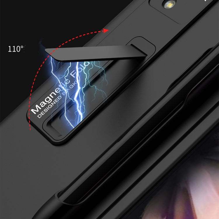 For Samsung Galaxy Z Fold3 5G GKK Ultra-thin PC Phone Flip Case with Holder & Pen Slot(Gold) - Galaxy Phone Cases by GKK | Online Shopping UK | buy2fix