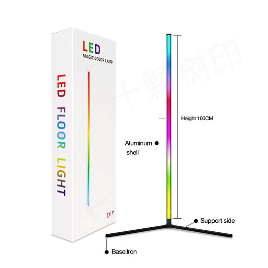 LED Symphony RGB Atmosphere Floor Light with Remote Control, Length:1.6m - Floor Lamps by buy2fix | Online Shopping UK | buy2fix