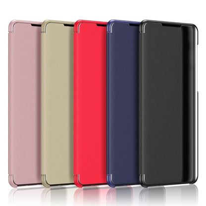 For Samsung Galaxy S22+ 5G Window View Leather Phone Case(Rose Gold) - Galaxy S22+ 5G Cases by buy2fix | Online Shopping UK | buy2fix