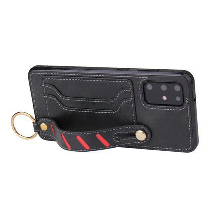 For Samsung Galaxy S20 Ultra Wristband Wallet Leather Phone Case(Black) by buy2fix