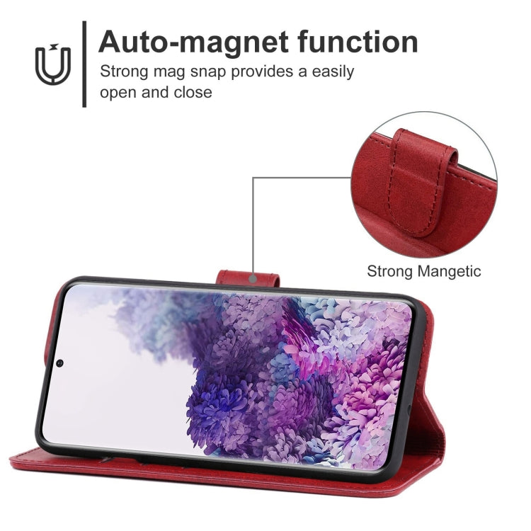 For Samsung Galaxy S20+ Leather Phone Case(Red) by buy2fix