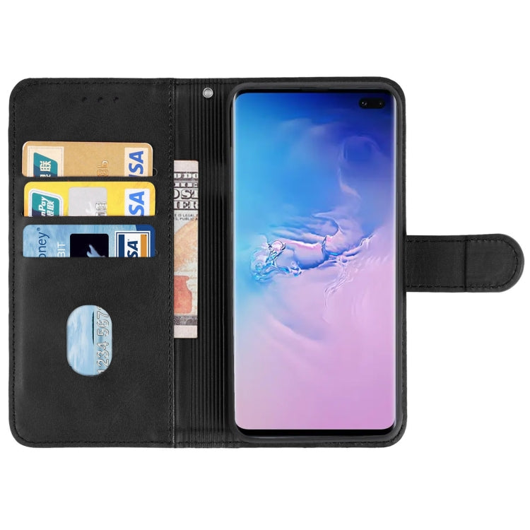 For Samsung Galaxy S10 Plus Leather Phone Case(Black) by buy2fix