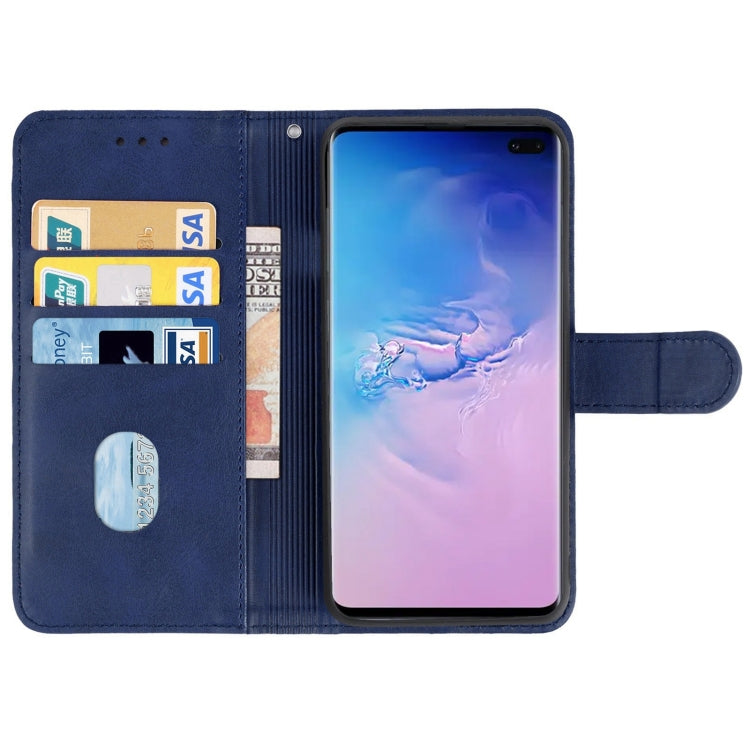 For Samsung Galaxy S10 Plus Leather Phone Case(Blue) by buy2fix