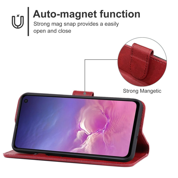 For Samsung Galaxy S10e Leather Phone Case(Red) by buy2fix