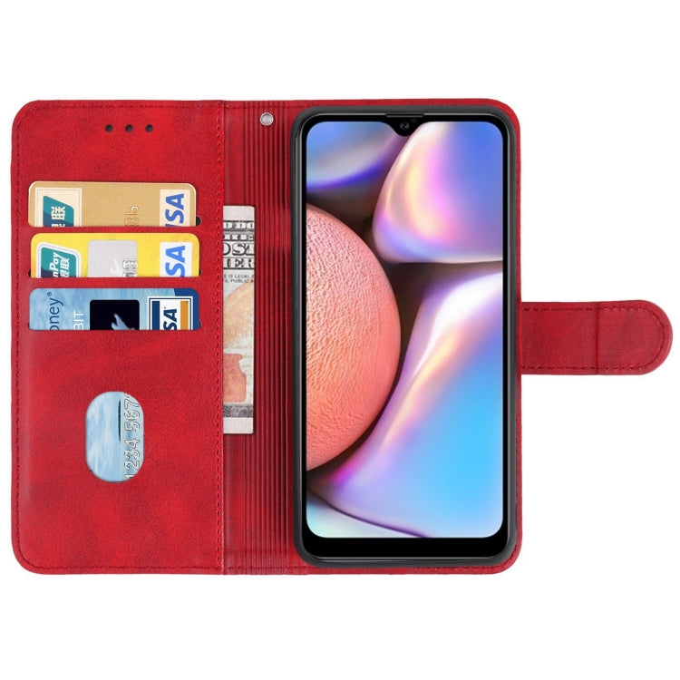 For Samsung Galaxy A10s / M01s Leather Phone Case(Red) by buy2fix