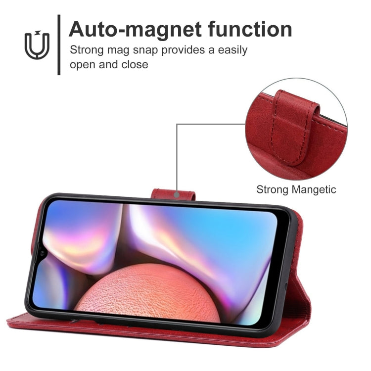 For Samsung Galaxy A10s / M01s Leather Phone Case(Red) by buy2fix