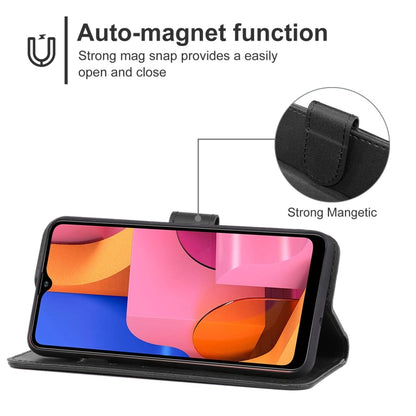 For Samsung Galaxy A20s Leather Phone Case(Black) by buy2fix
