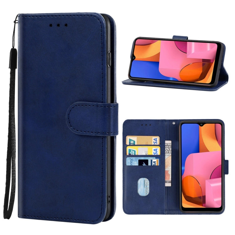 For Samsung Galaxy A20s Leather Phone Case(Blue) by buy2fix