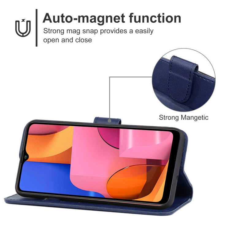 For Samsung Galaxy A20s Leather Phone Case(Blue) by buy2fix