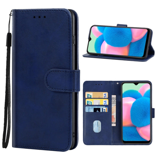 For Samsung Galaxy A30s / A50 / A50s Leather Phone Case(Blue) by buy2fix