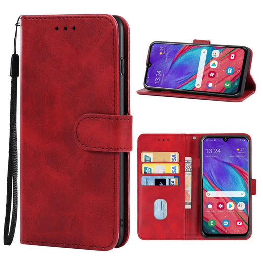 For Samsung Galaxy A40 Leather Phone Case(Red) - Galaxy Phone Cases by buy2fix | Online Shopping UK | buy2fix