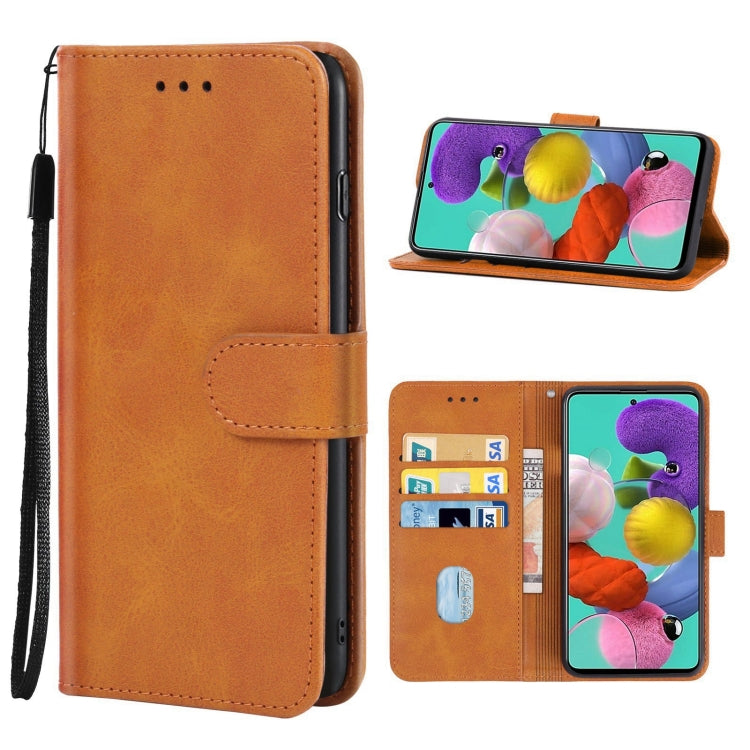 For Samsung Galaxy A51 5G Leather Phone Case(Brown) by buy2fix