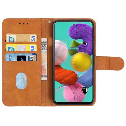 For Samsung Galaxy A51 5G Leather Phone Case(Brown) by buy2fix