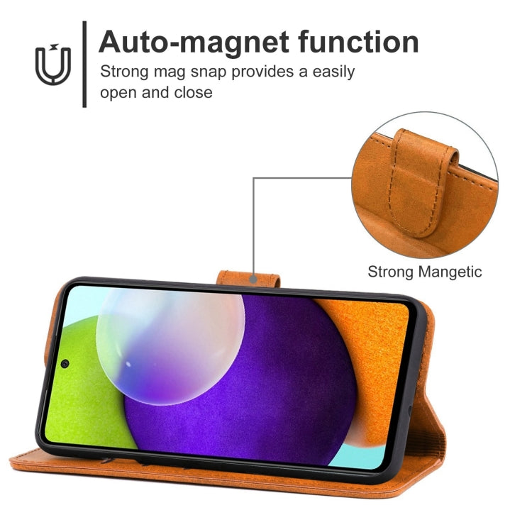 For Samsung Galaxy A52 4G / 5G Leather Phone Case(Brown) by buy2fix