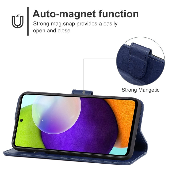 For Samsung Galaxy A52 4G / 5G Leather Phone Case(Blue) by buy2fix