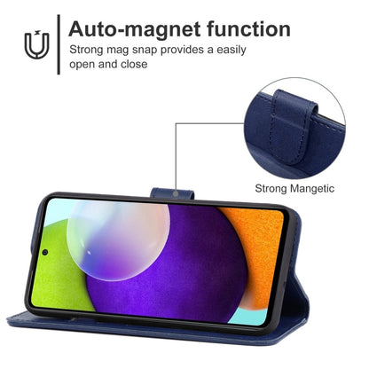 For Samsung Galaxy A52 4G / 5G Leather Phone Case(Blue) by buy2fix