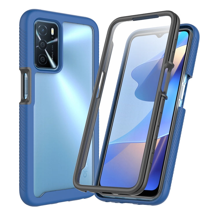 For OPPO A16 Starry Sky PC + TPU Phone Case with PET Film(Royal Blue) by buy2fix