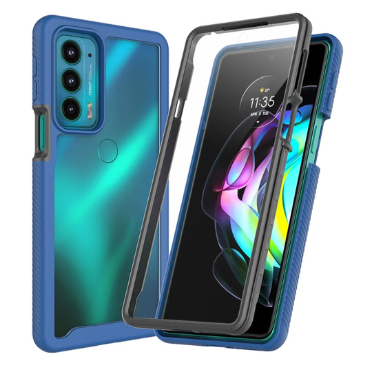 For Motorola Edge 20 Starry Sky PC + TPU Phone Case with PET Film(Royal Blue)