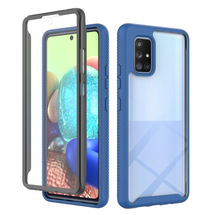 For Samsung Galaxy A71 5G Starry Sky PC + TPU Phone Case with PET Film(Royal Blue) by buy2fix