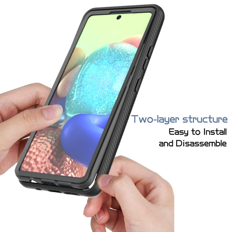 For Samsung Galaxy A71 5G Starry Sky PC + TPU Phone Case with PET Film(Royal Blue) by buy2fix