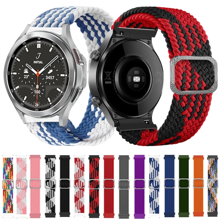 For Samsung Galaxy Watch4 40mm/44mm Nylon Braided Elasticity Watch Band(Rainbow) - Watch Bands by buy2fix | Online Shopping UK | buy2fix