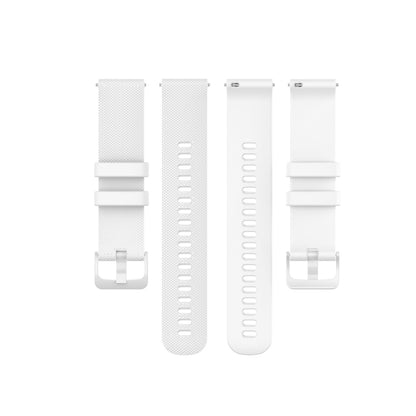 For Garmin Silicone Smart Watch Watch Band, Size:18mm Universal(White) - Watch Bands by buy2fix | Online Shopping UK | buy2fix