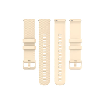 For Garmin Silicone Smart Watch Watch Band, Size:20mm Universal(Cream Color) - Watch Bands by buy2fix | Online Shopping UK | buy2fix