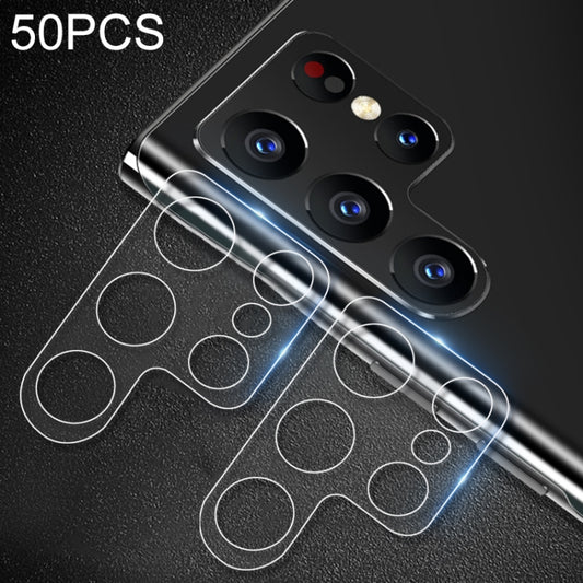 For Samsung Galaxy S22 Ultra 5G 50pcs 0.26mm 9H 2.5D Rear Camera Lens Tempered Glass Film - Galaxy Tempered Glass by buy2fix | Online Shopping UK | buy2fix