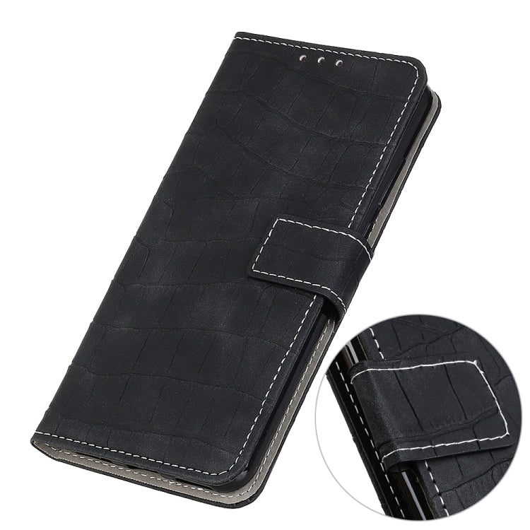 For Galaxy S20 Magnetic Crocodile Texture Horizontal Flip Leather Case with Holder & Card Slots & Wallet(Black) by buy2fix