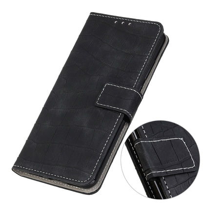 For Galaxy S20 Magnetic Crocodile Texture Horizontal Flip Leather Case with Holder & Card Slots & Wallet(Black) by buy2fix
