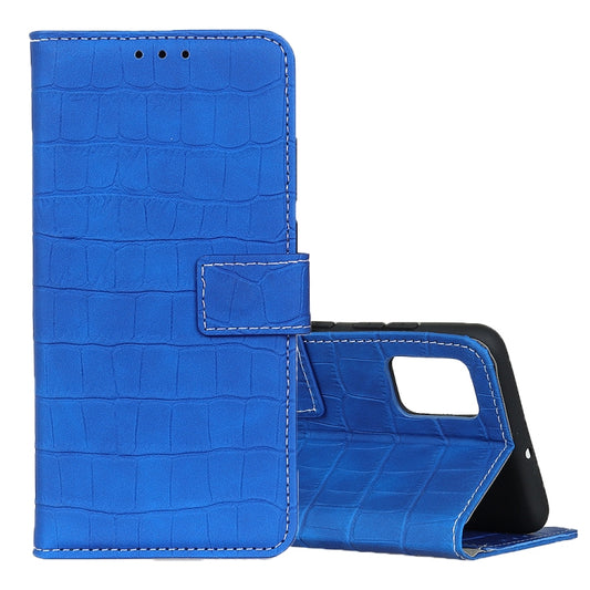 For Galaxy S20 Magnetic Crocodile Texture Horizontal Flip Leather Case with Holder & Card Slots & Wallet(Blue) by buy2fix
